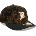 gorra-curva-negra-ajustada-59fifty-low-profile-floral-cord-three-looms-printed-corduroy-de-detroit-tigers-mlb-de-new-era