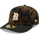 gorra-curva-negra-ajustada-59fifty-low-profile-floral-cord-three-looms-printed-corduroy-de-detroit-tigers-mlb-de-new-era
