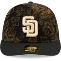 gorra-curva-negra-ajustada-59fifty-low-profile-floral-cord-three-looms-printed-corduroy-de-san-diego-padres-mlb-de-new-era