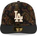 gorra-curva-negra-ajustada-59fifty-low-profile-floral-cord-three-looms-printed-corduroy-de-los-angeles-dodgers-mlb-de-new-era