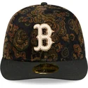 gorra-curva-negra-ajustada-59fifty-low-profile-floral-cord-three-looms-printed-corduroy-de-boston-red-sox-mlb-de-new-era