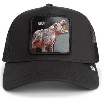 Gorra trucker negra hipopótamo Gut Hippo Sport The Farm de Goorin Bros.
