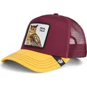 gorra-trucker-roja-y-amarilla-buho-the-real-talk-sport-the-farm-de-goorin-bros