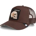 gorra-trucker-marron-calavera-the-cancelled-skull-grit-the-farm-de-goorin-bros