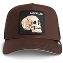 gorra-trucker-marron-calavera-the-cancelled-skull-grit-the-farm-de-goorin-bros