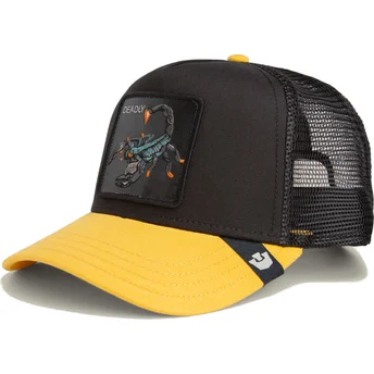 Gorra trucker negra y amarilla para niño escorpión Deadly Mini The Farm de Goorin Bros.