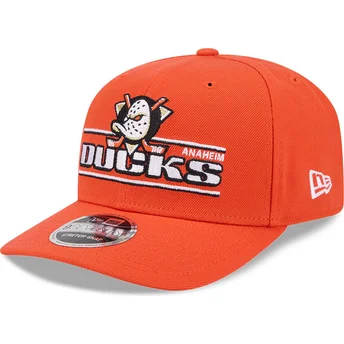 Gorra curva naranja snapback 9SEVENTY Stretch Snap Stated de Anaheim Ducks NHL de New Era