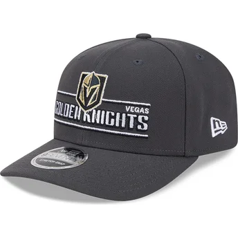 Gorra curva gris snapback 9SEVENTY Stretch Snap Stated de Vegas Golden Knights NHL de New Era