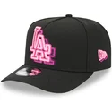 gorra-curva-negra-snapback-9fifty-a-frame-neon-de-los-angeles-dodgers-mlb-de-new-era