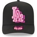 gorra-curva-negra-snapback-9fifty-a-frame-neon-de-los-angeles-dodgers-mlb-de-new-era