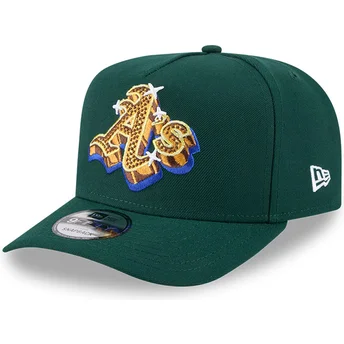 Gorra curva verde snapback 9FIFTY A Frame Emblem de Oakland Athletics MLB de New Era