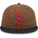 gorra-plana-marron-y-azul-marino-ajustable-9fifty-retro-crown-wool-pinstripe-de-boston-red-sox-mlb-de-new-era