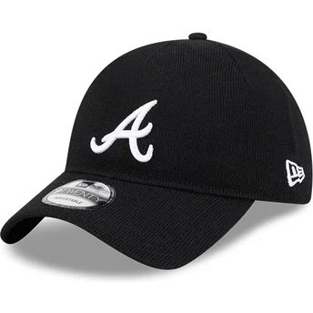 Gorra curva negra ajustable 9TWENTY Merino Wool de Atlanta Braves MLB de New Era