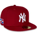 gorra-plana-roja-ajustada-59fifty-side-dominican-republic-de-new-york-yankees-mlb-de-new-era