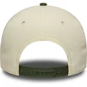 gorra-curva-beige-y-verde-snapback-9forty-e-frame-world-series-patch-de-los-angeles-dodgers-mlb-de-new-era