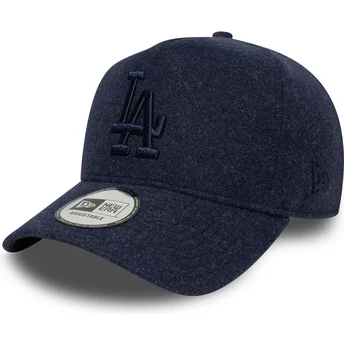 Gorra curva azul marino snapback con logo azul marino 9FORTY E Frame Melton de Los Angeles Dodgers MLB de New Era
