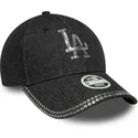 gorra-curva-negra-ajustable-para-mujer-9forty-sequin-denim-de-los-angeles-dodgers-mlb-de-new-era