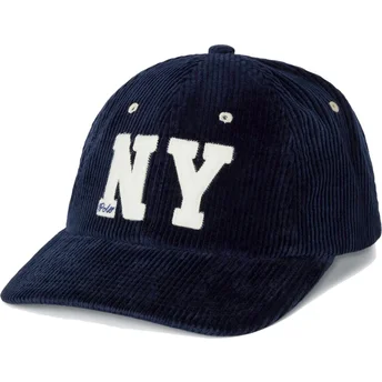 Gorra curva azul marino ajustable NY Patch Authentic Corduroy de Polo Ralph Lauren