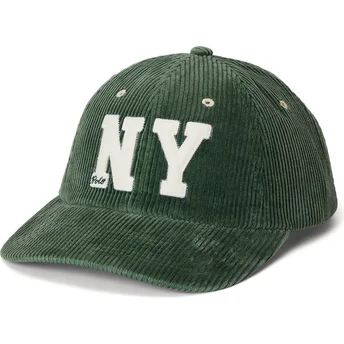Gorra curva verde ajustable NY Patch Authentic Corduroy de Polo Ralph Lauren
