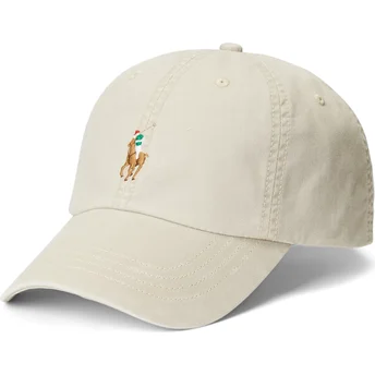 Gorra curva beige ajustable Classic Sport Stretch Cotton Twill de Polo Ralph Lauren
