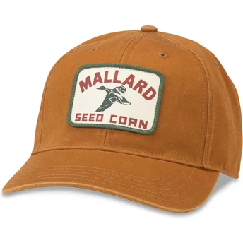 Gorra curva marrón ajustable Mallard Seed Corn Hepcat de American Needle