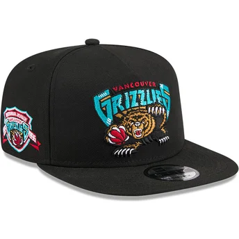 Gorra plana negra snapback 9FIFTY A Frame Hardwood Classics de Vancouver Grizzlies NBA de New Era