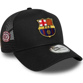 Gorra trucker negra de FC Barcelona LALIGA A Frame Patch de New Era