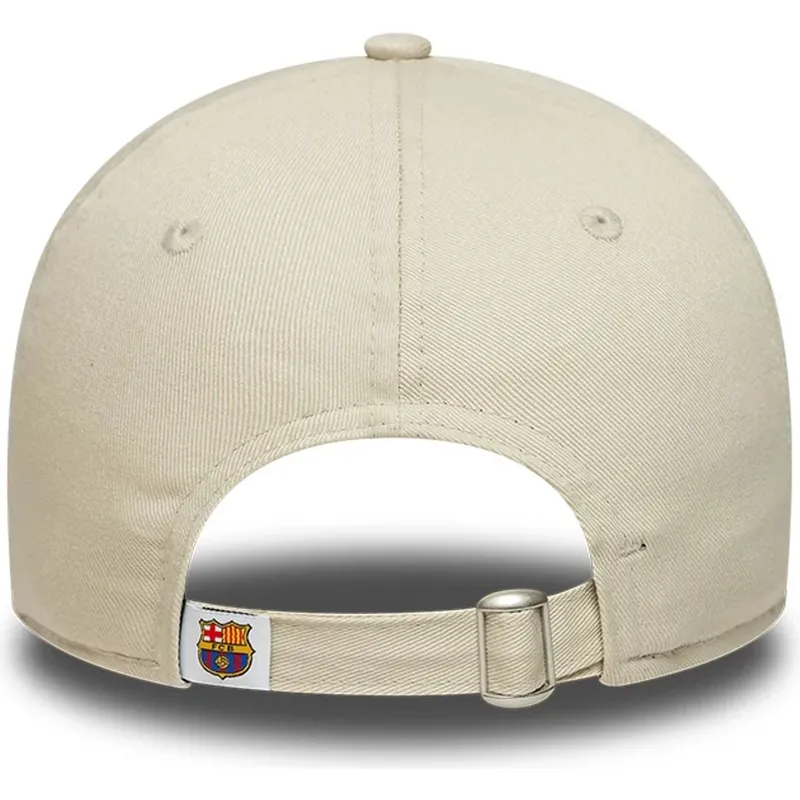 gorra-curva-beige-ajustable-para-mujer-de-fc-barcelona-laliga-9twenty-wordmark-de-new-era