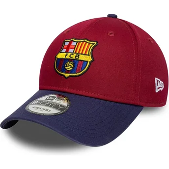 Gorra curva roja y azul ajustable de FC Barcelona LALIGA 9FORTY Contrast de New Era