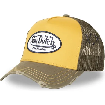 Gorra trucker amarilla y verde USED 12 de Von Dutch