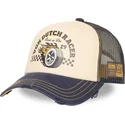 gorra-trucker-beige-y-azul-marino-crew32-de-von-dutch