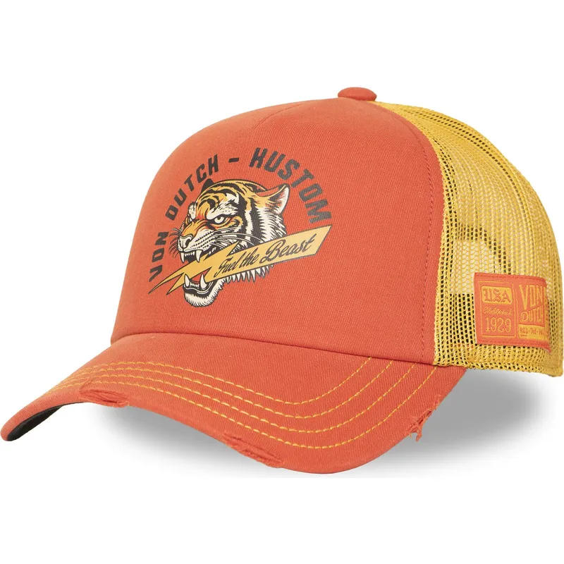 gorra-trucker-naranja-y-amarilla-crew33-de-von-dutch