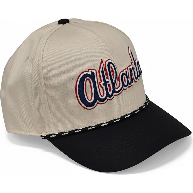 gorra-curva-beige-y-negra-snapback-rise-structured-de-atlanta-braves-mlb-de-nike