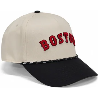 Gorra curva beige y negra snapback Rise Structured de Boston Red Sox MLB de Nike