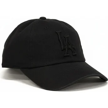 Gorra curva negra ajustable con logo negro Los Angeles Dodgers Ballpark de American Needle