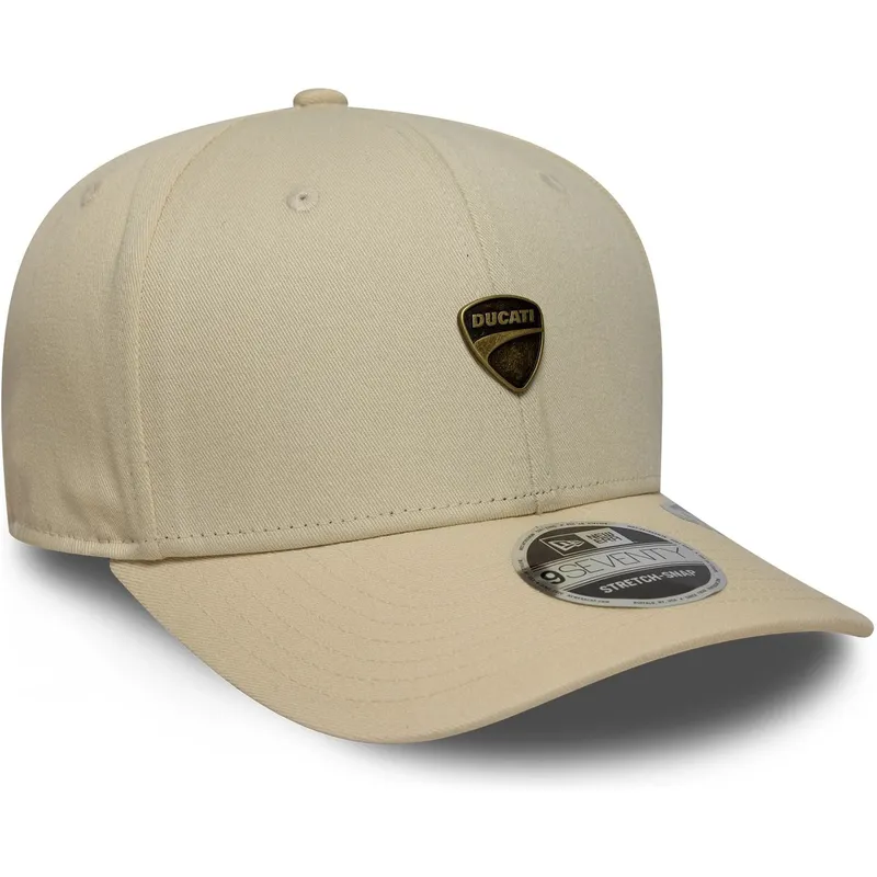 gorra-curva-beige-snapback-9seventy-stretch-snap-seasonal-de-ducati-motor-motogp-de-new-era