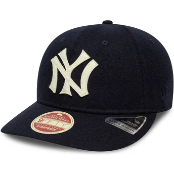 Gorra curva azul marino ajustable 9FIFTY Retro Crown Heritage Series de New York Yankees MLB de New Era