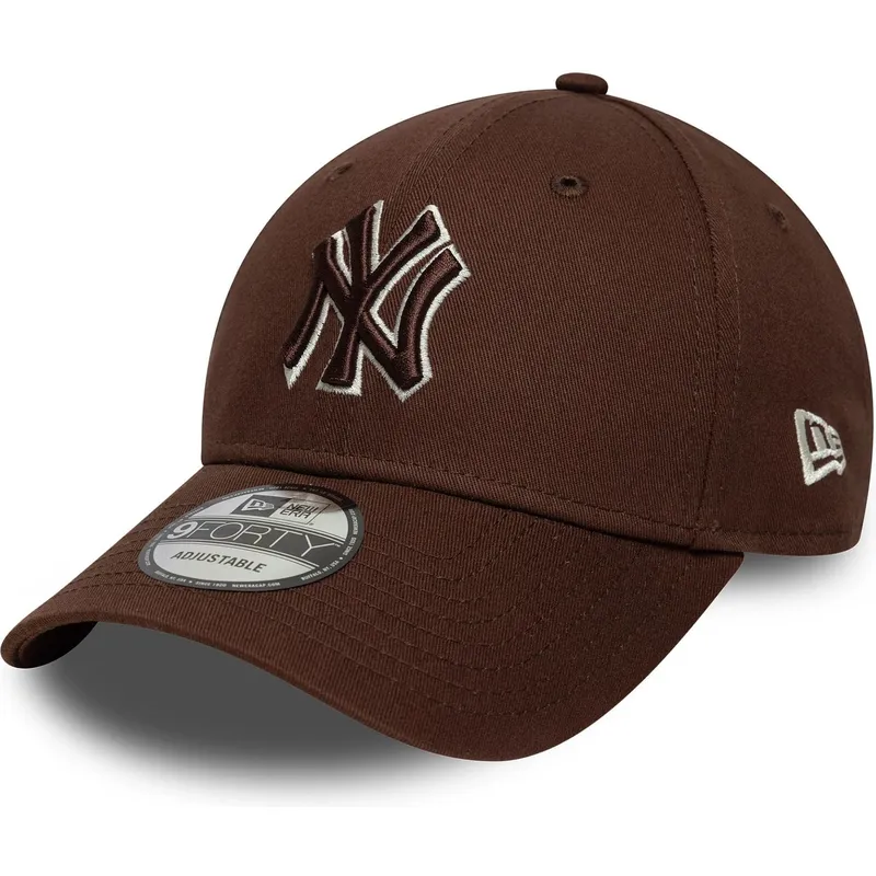 gorra-curva-marron-ajustable-con-logo-marron-9forty-outline-de-new-york-yankees-mlb-de-new-era