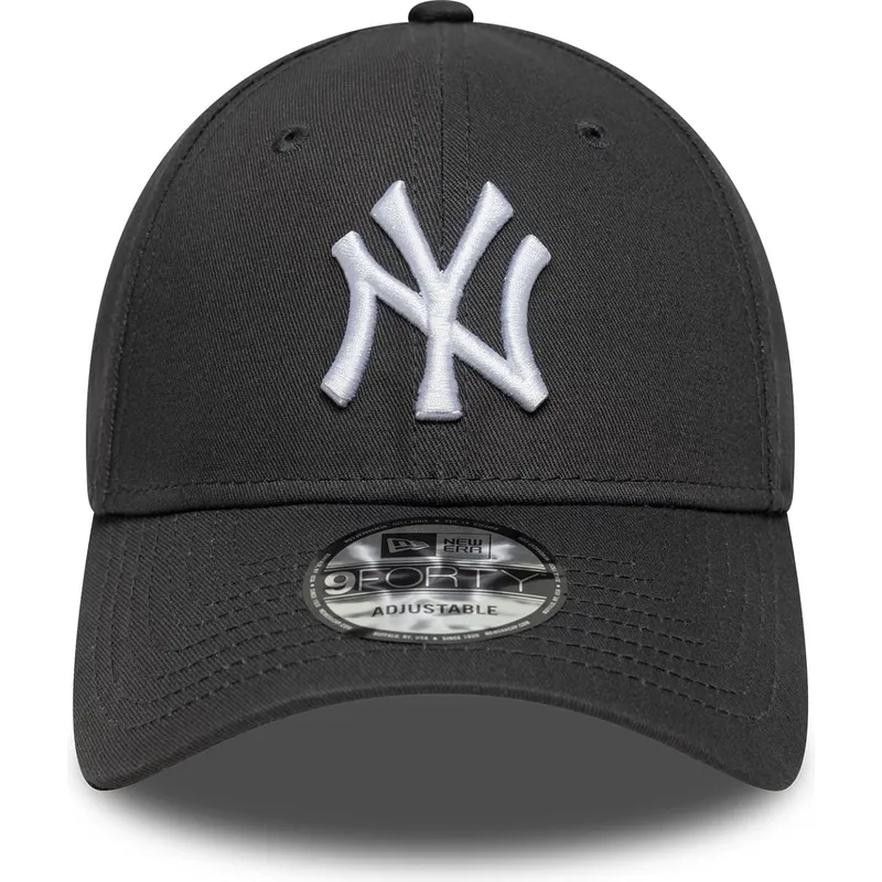 gorra-curva-gris-ajustable-9forty-league-essential-de-new-york-yankees-mlb-de-new-era