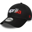gorra-curva-negra-ajustable-9forty-wordmark-aprilia-piaggio-de-new-era