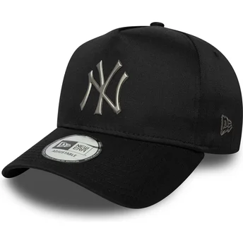 Gorra curva negra snapback 9FORTY E Frame Metallic de New York Yankees MLB de New Era