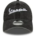 gorra-curva-negra-ajustable-9twenty-washed-de-vespa-piaggio-de-new-era