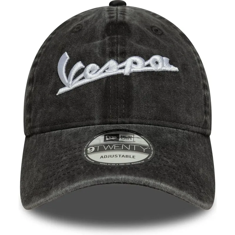 gorra-curva-negra-ajustable-9twenty-washed-de-vespa-piaggio-de-new-era