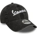 gorra-curva-negra-ajustable-9twenty-washed-de-vespa-piaggio-de-new-era