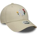 gorra-curva-beige-ajustable-para-mujer-9forty-floral-icon-de-new-york-yankees-mlb-de-new-era