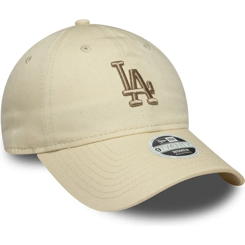 gorra-curva-beige-ajustable-con-logo-beige-para-mujer-9twenty-league-essential-midi-de-los-angeles-dodgers-mlb-de-new-era