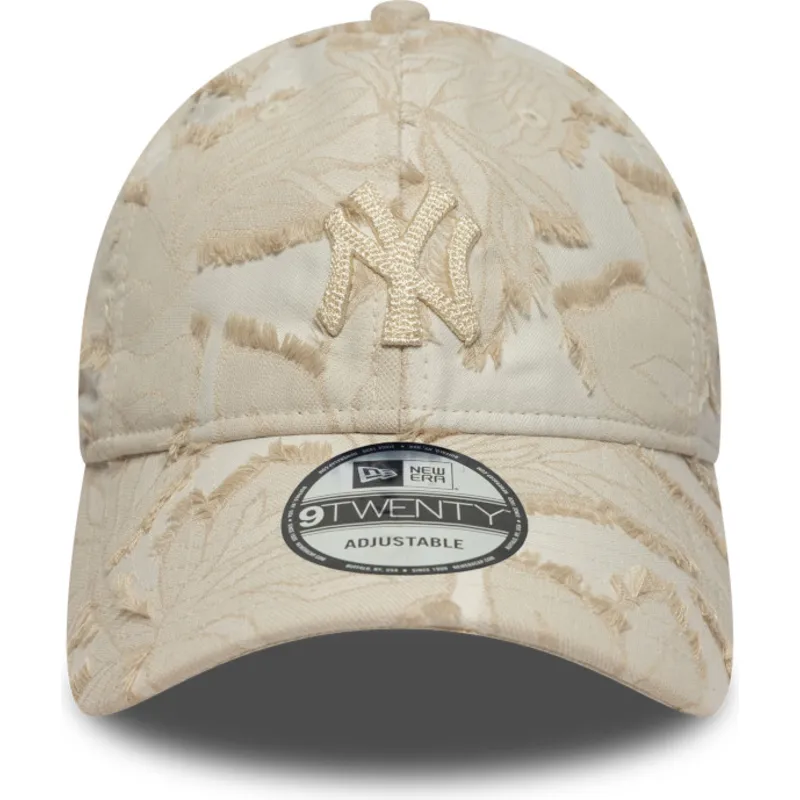 gorra-curva-beige-ajustable-con-logo-beige-9twenty-img-floral-de-new-york-yankees-mlb-de-new-era