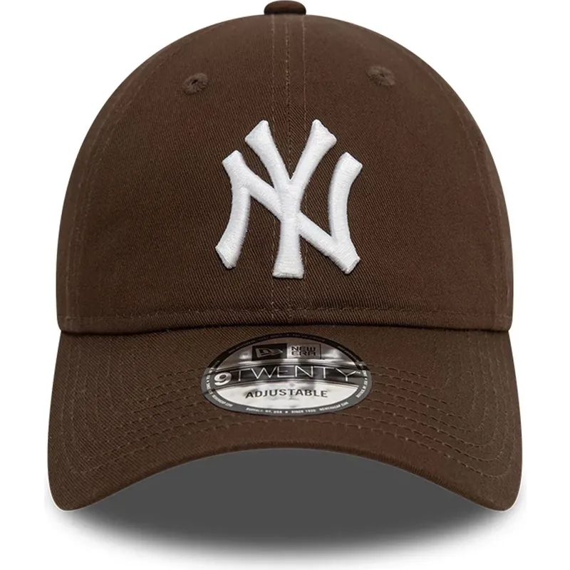 gorra-curva-marron-ajustable-9twenty-league-essential-de-new-york-yankees-mlb-de-new-era