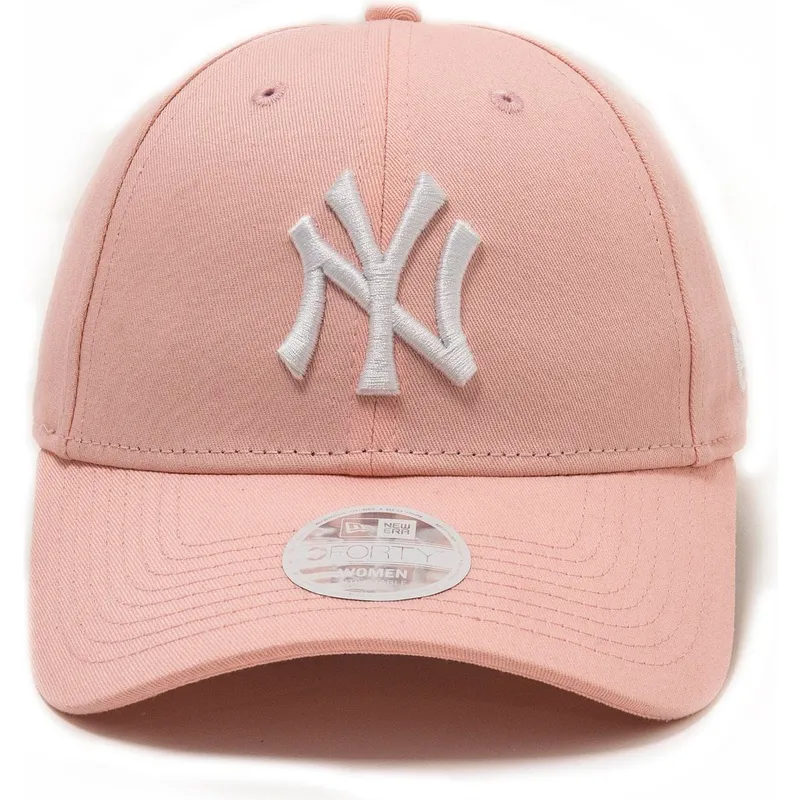 gorra-curva-rosa-ajustable-9forty-league-essential-de-new-york-yankees-mlb-de-new-era