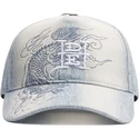 gorra-curva-azul-ajustable-crawling-dragon-washed-denim-de-ed-hardy